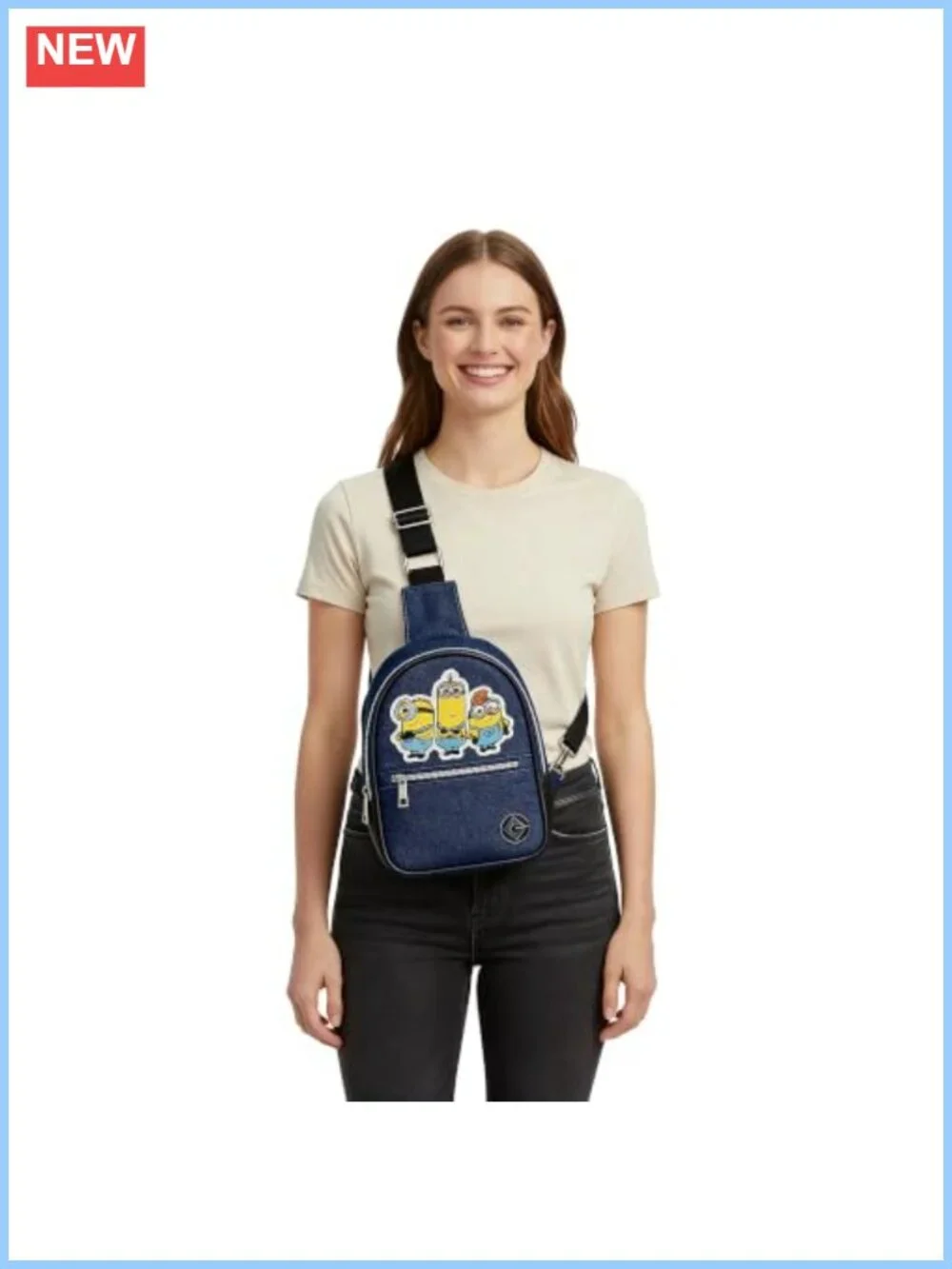 Minions Licensed Adjustable Sling Bag with Cartoon Print